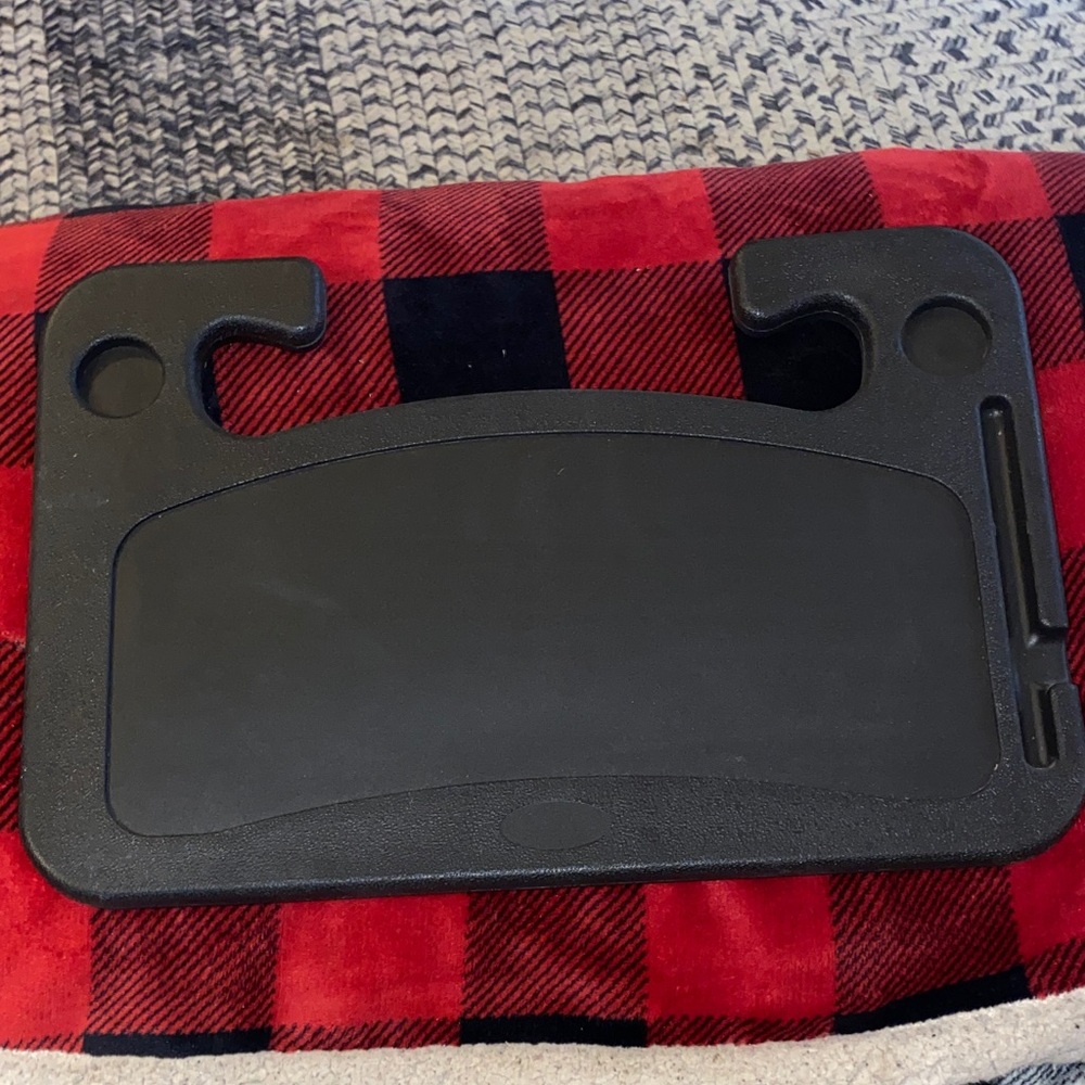 Universal Black Portable Laptop Tray with Cup Holder and Phone Slot